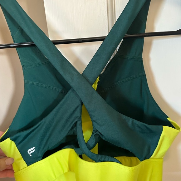 Green and Yellow Sports Bra - Picture 2 of 2